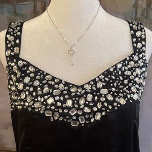 Show Me Your Mumu Pamela Mini Dress Black With Jewels/ Rhinestones NWT